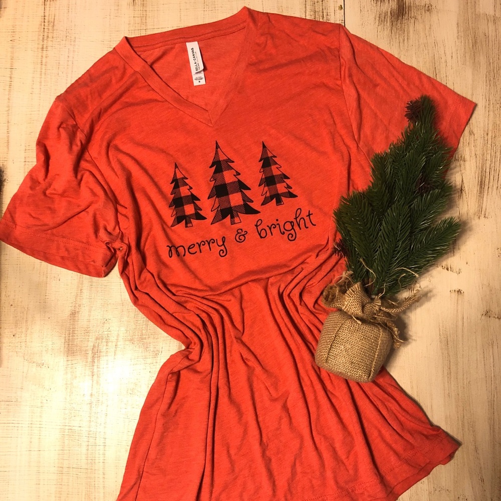 Merry and Bright Christmas Tees